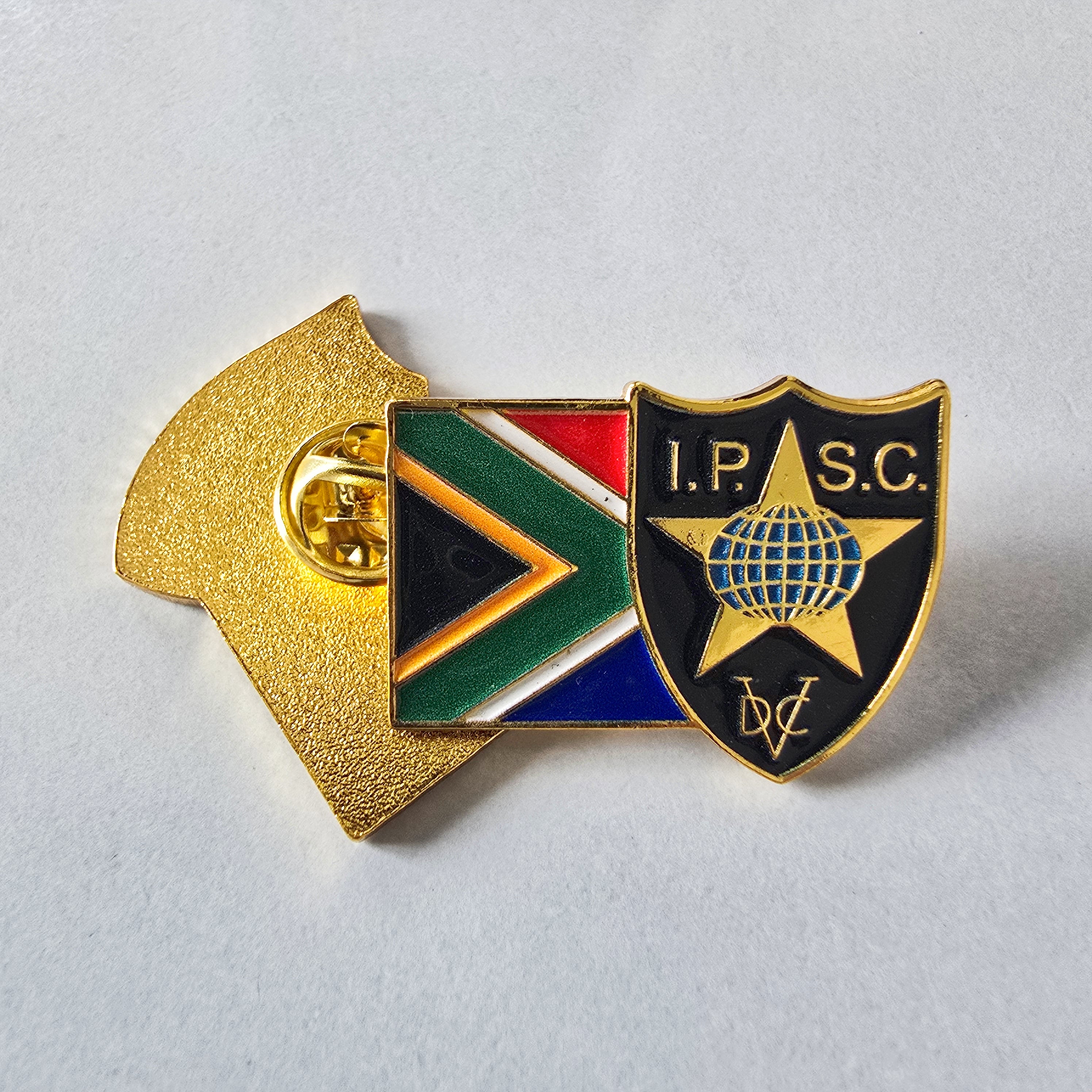 SA Flag IPSC Lapel Pin